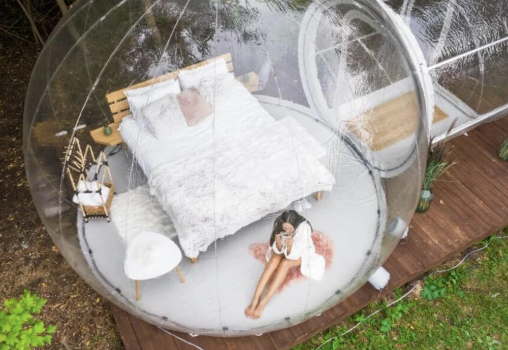 half transparent bubble tent